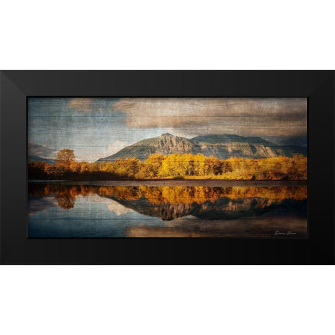 Mountain Reflection Black Modern Wood Framed Art Print by Brown, Denise