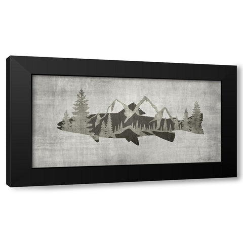 Mountain Trout 2 Black Modern Wood Framed Art Print by Brown, Denise
