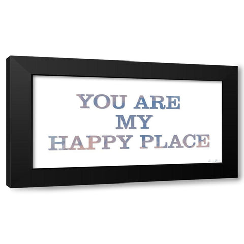 Happy Place Black Modern Wood Framed Art Print by Brown, Denise