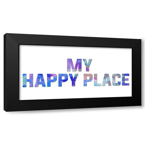 My Happy Place 2 Black Modern Wood Framed Art Print with Double Matting by Brown, Denise