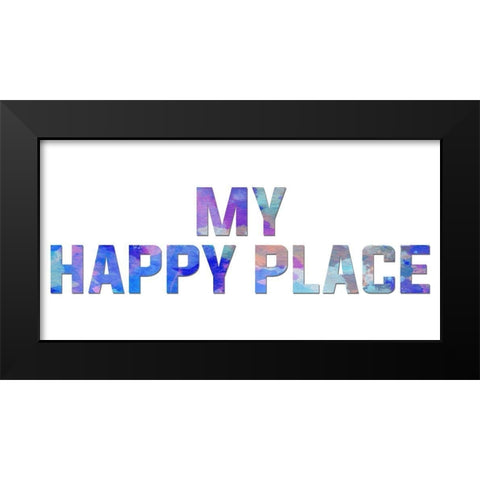 My Happy Place 2 Black Modern Wood Framed Art Print by Brown, Denise