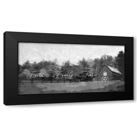 Faith Family Farm Black Modern Wood Framed Art Print by Brown, Denise