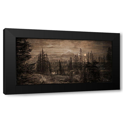 Lodge View Black Modern Wood Framed Art Print with Double Matting by Brown, Denise