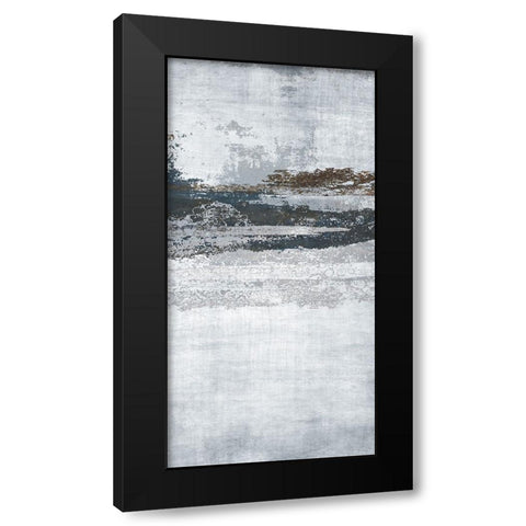 Split Exclusion 1 V2 Black Modern Wood Framed Art Print by Brown, Denise