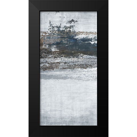Split Exclusion 2 V2 Black Modern Wood Framed Art Print by Brown, Denise