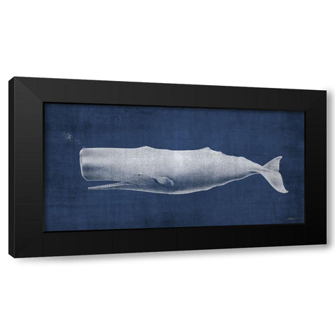 Whale 1 V2 Black Modern Wood Framed Art Print with Double Matting by Brown, Denise