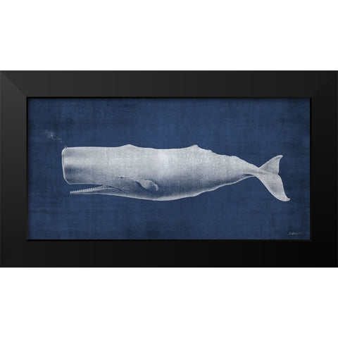 Whale 1 V2 Black Modern Wood Framed Art Print by Brown, Denise