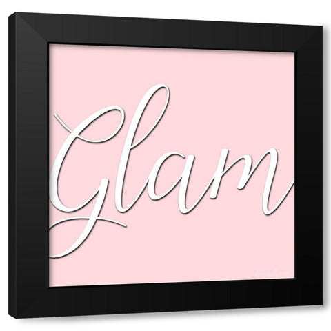 Glam Lash Out 2 Black Modern Wood Framed Art Print with Double Matting by Brown, Denise