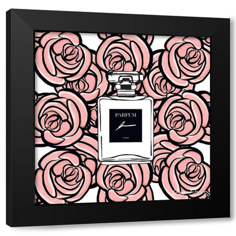 Parfum Black Modern Wood Framed Art Print with Double Matting by Brown, Denise