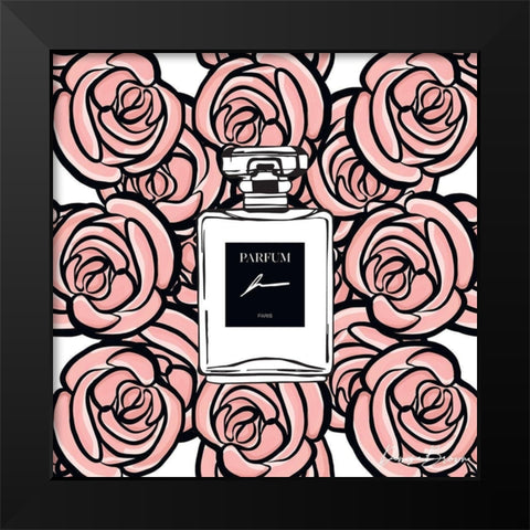 Parfum Black Modern Wood Framed Art Print by Brown, Denise