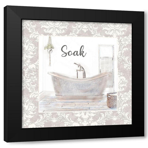 Soaking Tub Black Modern Wood Framed Art Print by Brown, Denise