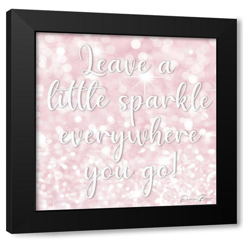 Leave a Little sparkle Black Modern Wood Framed Art Print with Double Matting by Brown, Denise