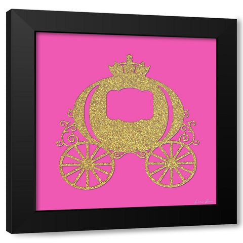 Princess Carriage Black Modern Wood Framed Art Print with Double Matting by Brown, Denise