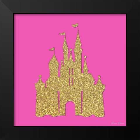 Princess Castle Black Modern Wood Framed Art Print by Brown, Denise