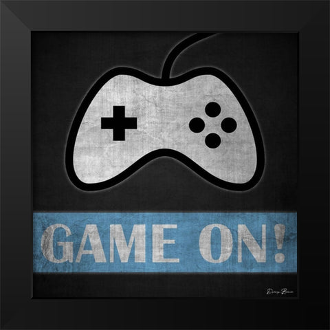 Game On 3 Black Modern Wood Framed Art Print by Brown, Denise
