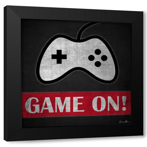 Game On 2 Red Black Modern Wood Framed Art Print with Double Matting by Brown, Denise