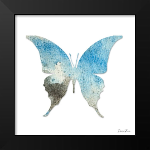 Watercolor Wings 3 Black Modern Wood Framed Art Print by Brown, Denise