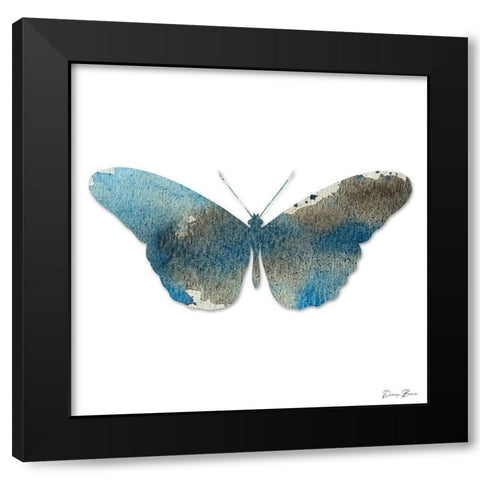 Watercolor Wings 4 Black Modern Wood Framed Art Print by Brown, Denise