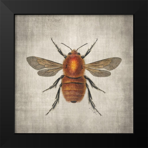 Brilliant Bee 1 Black Modern Wood Framed Art Print by Brown, Denise