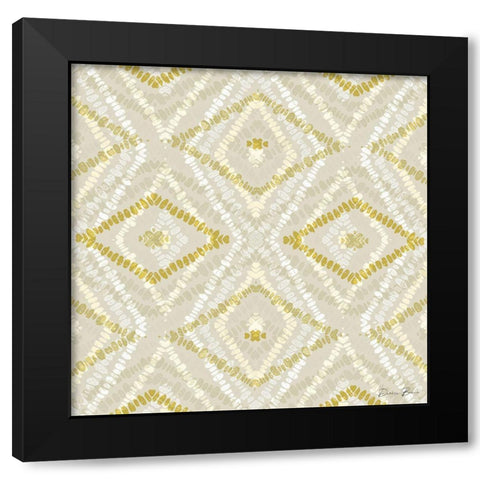 Gold Khaki Pattern 1 Black Modern Wood Framed Art Print by Brown, Denise
