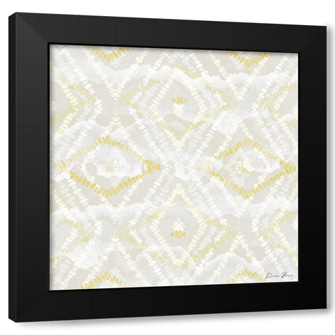 Gold Khaki Pattern 2 Black Modern Wood Framed Art Print by Brown, Denise