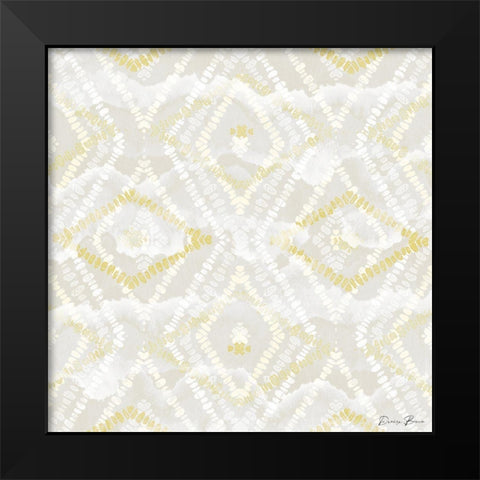 Gold Khaki Pattern 2 Black Modern Wood Framed Art Print by Brown, Denise