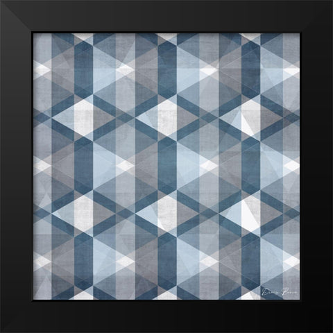 Soft Geo 2 Black Modern Wood Framed Art Print by Brown, Denise