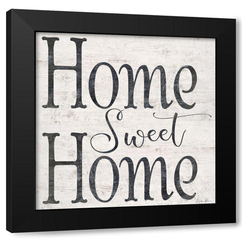 Home Sweet Home Black Modern Wood Framed Art Print with Double Matting by Brown, Denise