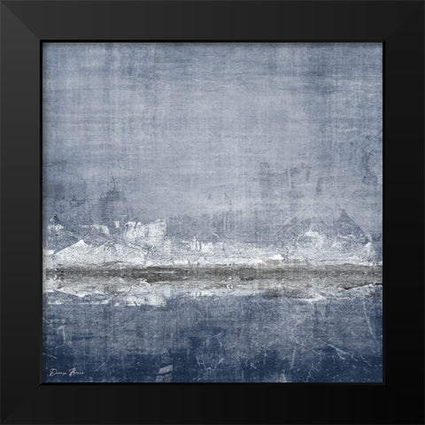 Navy Hue 1 Black Modern Wood Framed Art Print by Brown, Denise