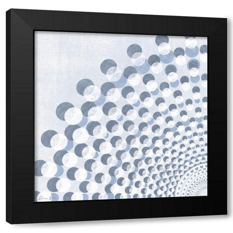 Geometric Circles 1 Black Modern Wood Framed Art Print by Brown, Denise