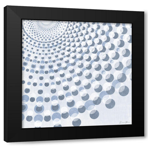 Geometric Circles 2 Black Modern Wood Framed Art Print with Double Matting by Brown, Denise