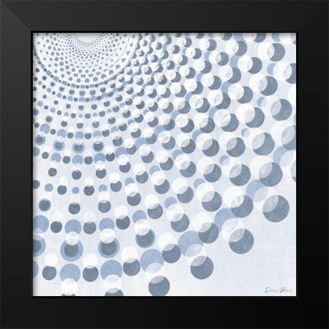 Geometric Circles 2 Black Modern Wood Framed Art Print by Brown, Denise