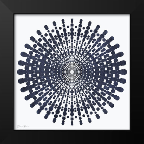 Dark Geometric Circles 4 Black Modern Wood Framed Art Print by Brown, Denise