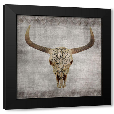 Bone Yard 1 V2 Black Modern Wood Framed Art Print with Double Matting by Brown, Denise