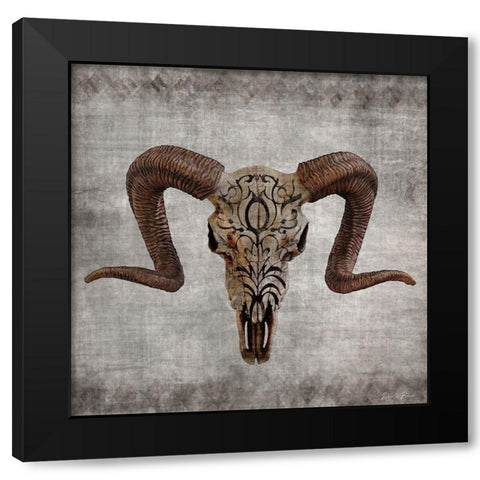 Bone Yard 2 V2 Black Modern Wood Framed Art Print with Double Matting by Brown, Denise