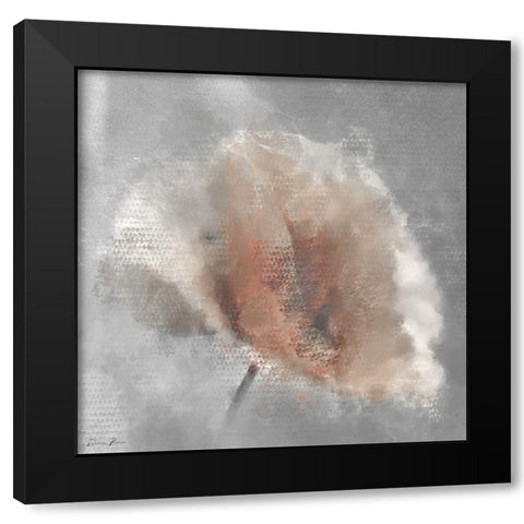 Single Poppy 1 Black Modern Wood Framed Art Print by Brown, Denise