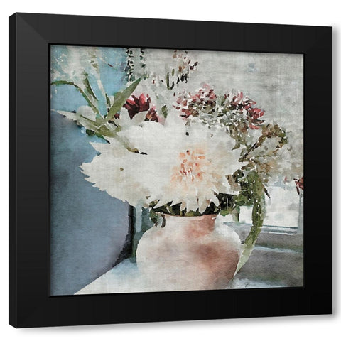 Watercolor Vase 1 Black Modern Wood Framed Art Print with Double Matting by Brown, Denise