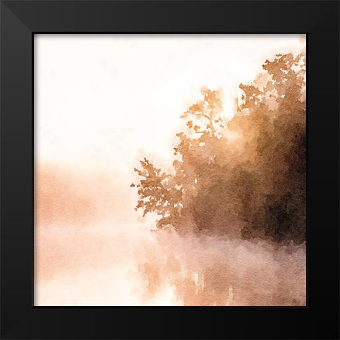 Lake By Sunset Black Modern Wood Framed Art Print by Brown, Denise