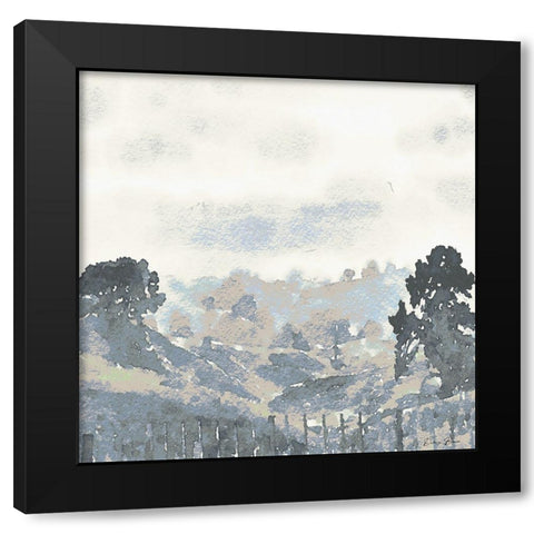 Mountainscape Black Modern Wood Framed Art Print with Double Matting by Brown, Denise