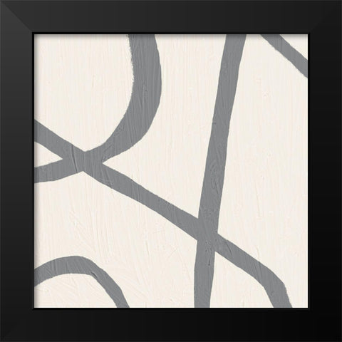 Contrasting Lines 2 Gray Black Modern Wood Framed Art Print by Brown, Denise