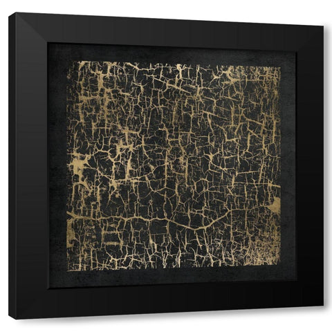 Crackle 1 Black Modern Wood Framed Art Print by Brown, Denise