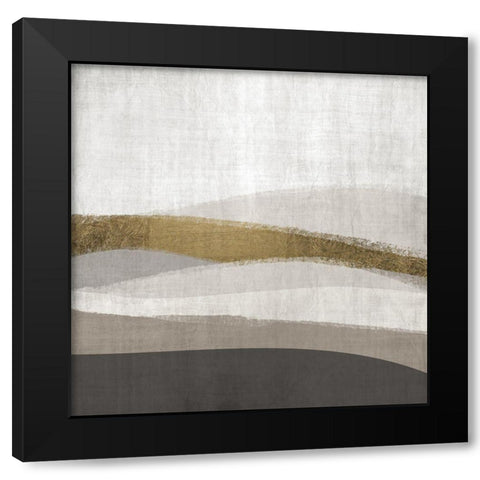 Golden Range 1 Black Modern Wood Framed Art Print by Brown, Denise