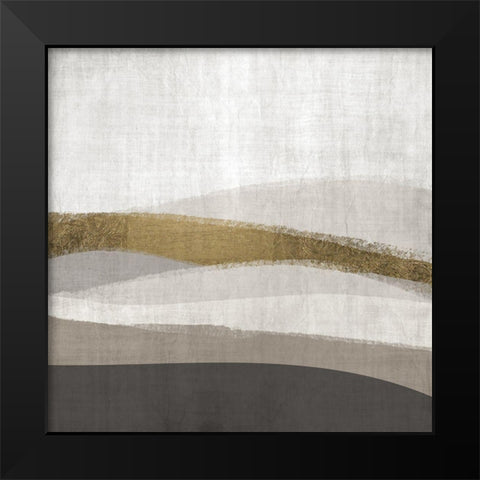 Golden Range 1 Black Modern Wood Framed Art Print by Brown, Denise
