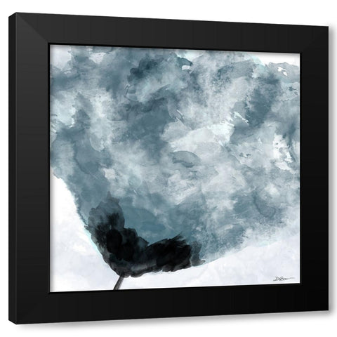 Watercolor Tulip 2 Black Modern Wood Framed Art Print with Double Matting by Brown, Denise