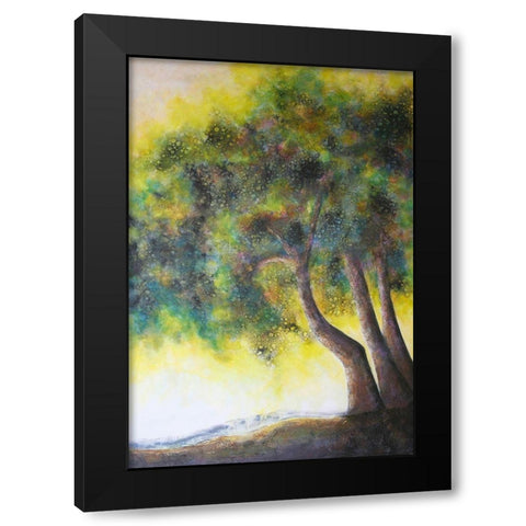 Trio In The Sun 2030 Black Modern Wood Framed Art Print with Double Matting by Charest, Doris