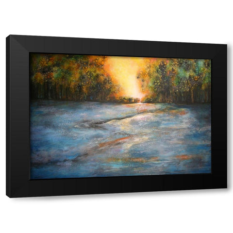 Early Morning Black Modern Wood Framed Art Print by Charest, Doris