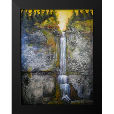 Forest stairs 1620 Black Modern Wood Framed Art Print by Charest, Doris