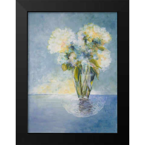 Cheerfull Flowers Black Modern Wood Framed Art Print by Charest, Doris