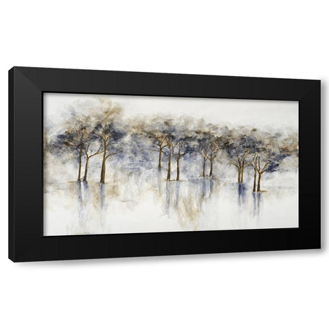 Misty Woods 1 Black Modern Wood Framed Art Print with Double Matting by Charest, Doris