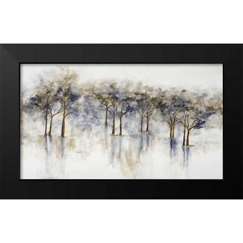 Misty Woods 1 Black Modern Wood Framed Art Print by Charest, Doris